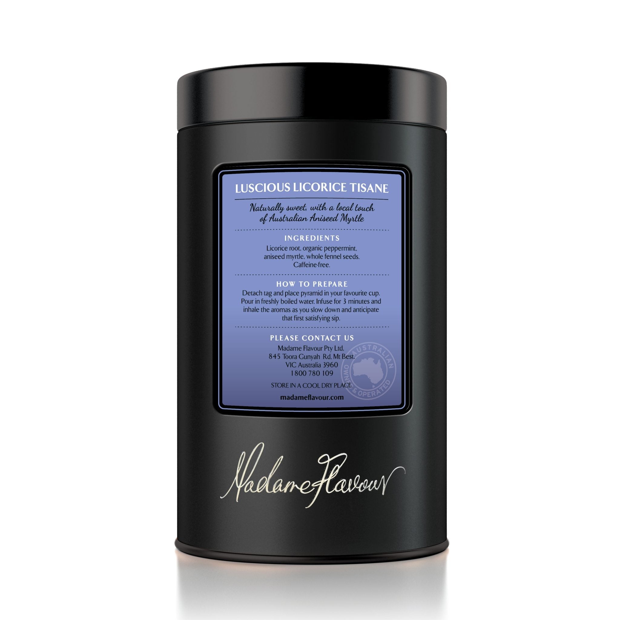 Luscious Licorice Embossed Black Storage Tin (New Tins in Stock-tin will differ to image shown)