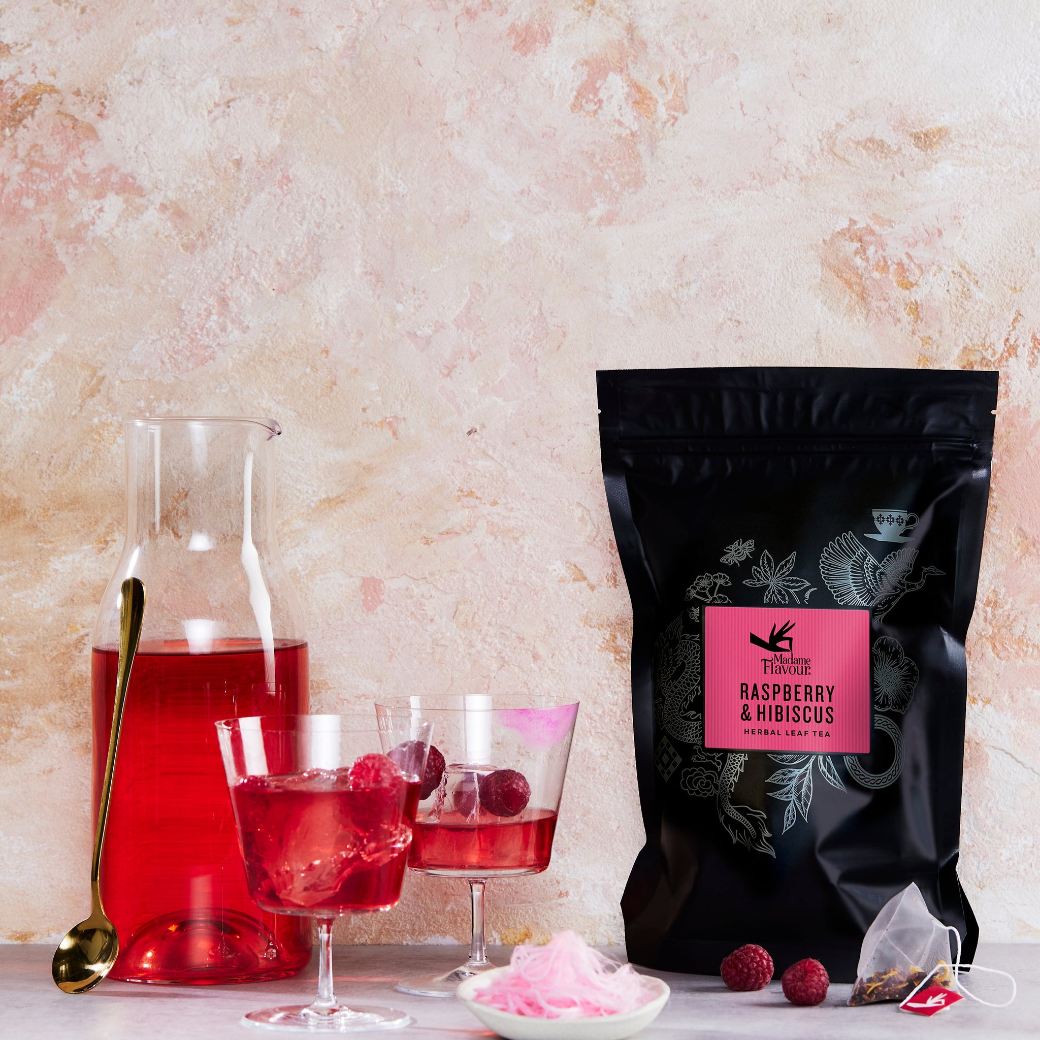 Raspberry Hibiscus Pyramid 100 Pouch
