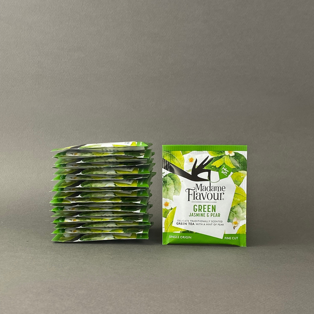 Green Jasmine and Pear Paper Teabag in Envelope 100 Pack - Price Drop Best Before November 2025