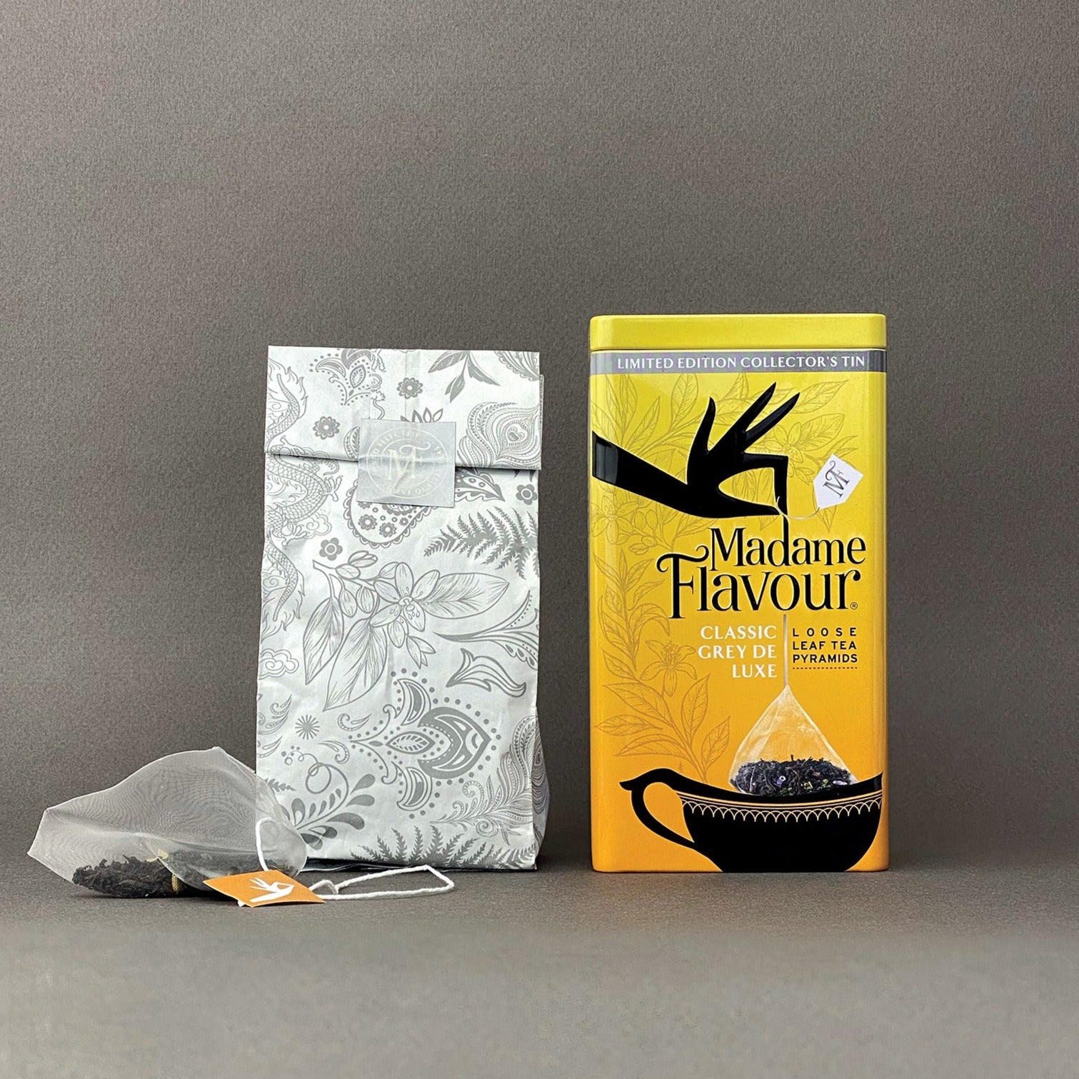 Tea Grey De Luxe Tin plus Pouch 15 Pyramid Pouch Pack